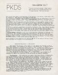 Philip K. Dick Society Newsletter, August 1983