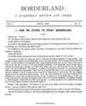Borderland, July 1893