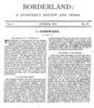 Borderland, October 1893