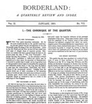 Borderland, January 1895