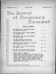 Journal of Borderland Research, January 1969