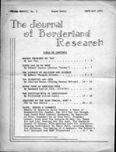 Journal of Borderland Research, September 1972