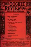 Occult Review, March 1912