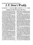 I. F. Stone's Weekly, 1954